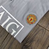 07/08 Man United Grey Retro Jersey Long Sleeve
