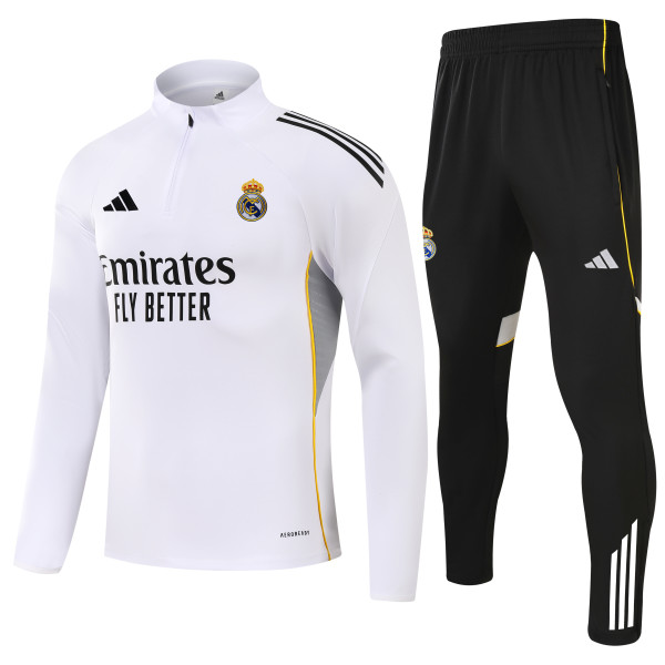 25/26 Real Madrid White Sweater Tracksuit Thai Quality