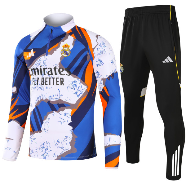 25/26 Real Madrid White Sweater Tracksuit Thai Quality