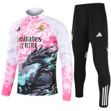 25/26 Real Madrid White Sweater Tracksuit Thai Quality