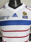 1998 France Away Retro Soccer Jersey Player Version  1:1 Quality