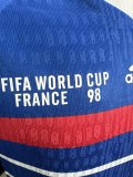 1998 France Home Retro Soccer Jersey Player Version  1:1 Quality