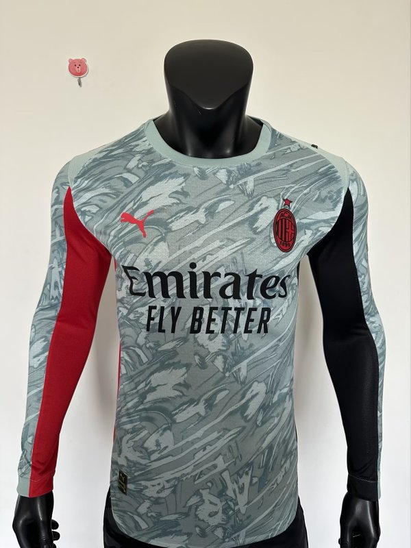 25/26 AC Milan Goalkeeper Jersey Long Sleeve Player Version 1:1 Quality