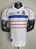 1998 France Away Retro Soccer Jersey Player Version  1:1 Quality