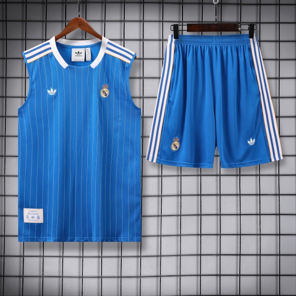 25/26 Real Madrid Bluse Vest Training Set--Vest and Short Pant Training Tracksuit