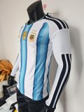 2026 Argentina Home Jersey Long Sleeve Player Version 1:1 Quaility
