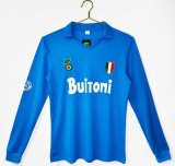 87/88 Napoli Home Retro Jersey Long Sleeve Thail  Quality