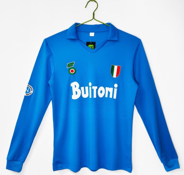 87/88 Napoli Home Retro Jersey Long Sleeve Thail  Quality