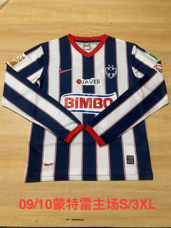 09/10 Monterrey Home Retro Jersey Long Sleeve Thai Quality 1:1 Quality