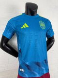 2026 Spain Goalkeeper Blue Soccer Jersey Player Version  1:1 Quality 球员版