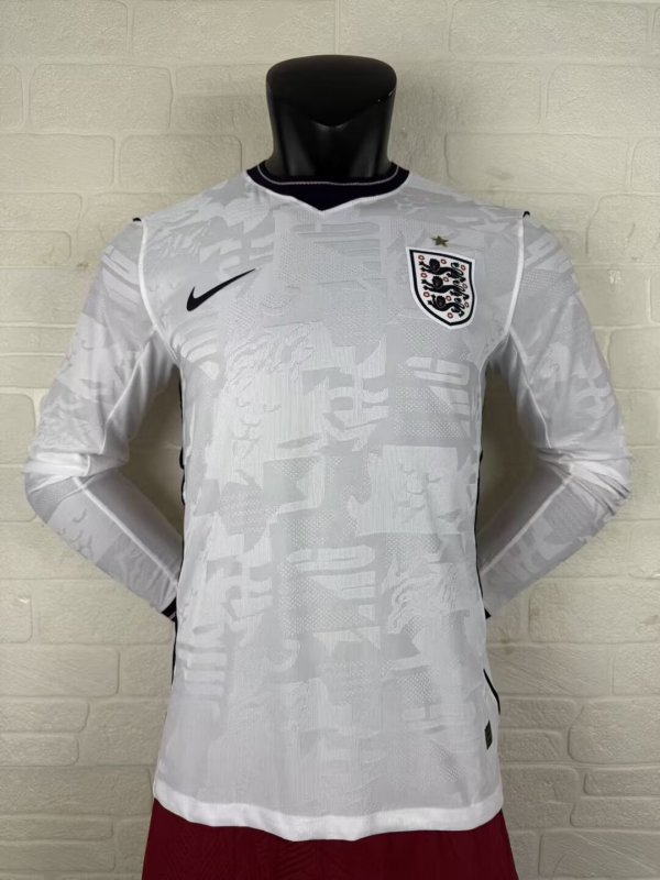 2026 England Home World Cup Soccer Jersey Player Version Long Sleeve 1:1 Quality