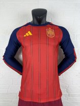 2026 Spain Home World Cup Long Sleeve Soccer Jersey Player Version  1:1 Quality 球员版