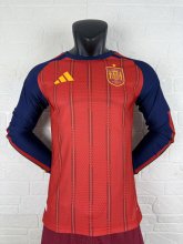 2026 Spain Home World Cup Long Sleeve Soccer Jersey Player Version  1:1 Quality 球员版