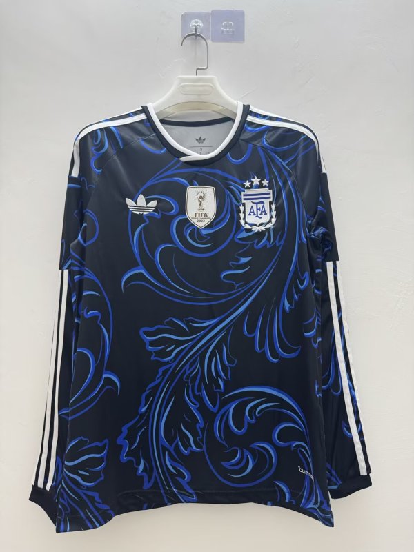 2026 Argentina Away World Cup Long Sleeve Jersey Fans Version 1:1 Quality
