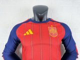 2026 Spain Home World Cup Long Sleeve Soccer Jersey Player Version  1:1 Quality 球员版