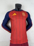 2026 Spain Home World Cup Long Sleeve Soccer Jersey Player Version  1:1 Quality 球员版