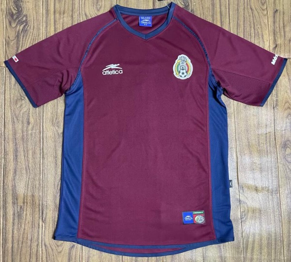 2002 Mexico Red Retro Jersey Fans Version