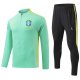 26/27 Brazil Green with Zipper Sweater Tracksuit Thai Quality