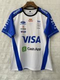 2026 Red Bull Racing White Blue F1 Team Round Collar POLO T-Shirt