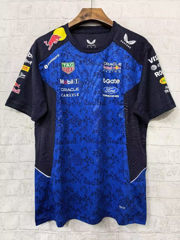 2026 Red Bull Racing Dark Blue F1 Team Round Collar POLO T-Shirt