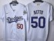 2025  Los Angeles Dodgers BETTS 50 Whtie Baseball Jersey