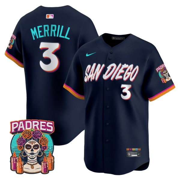 2025 San Diego Padres Baseball Jersey With MERRILL 3