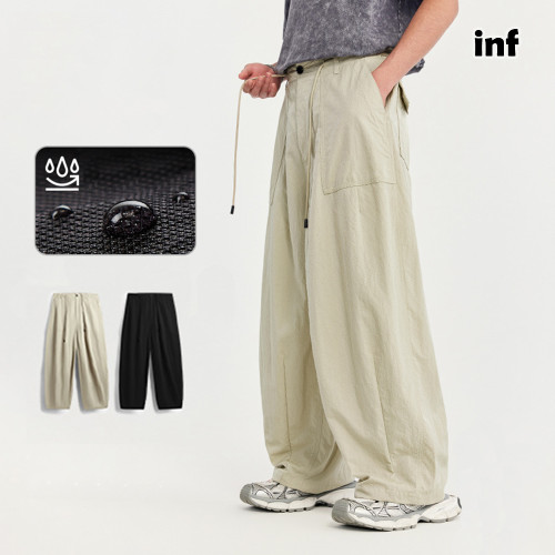 Men Women Wrinkle Washed Wide Leg Pants Sport Wear Pant Bottoms Trousers Outfits Casual Pants