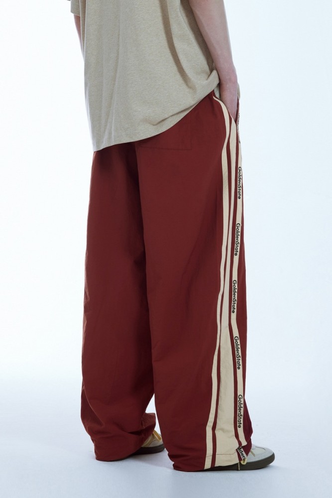 Men Women Retro Contrasting Color Patchwork Wide Leg Pants Sport Wear Pant Bottoms Trousers Outfits Casual Pants