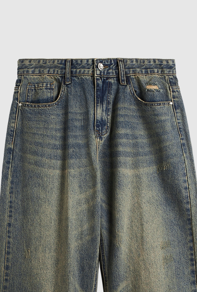 Men Women Wide Leg Jeans Straight Leg Pants Bottoms Trousers Outfits Casual Jeans
