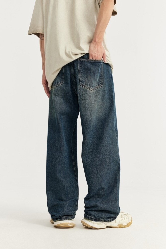 Men Women Wide-leg Jeans Straight Leg Pants Bottoms Trousers Outfits Casual Jeans