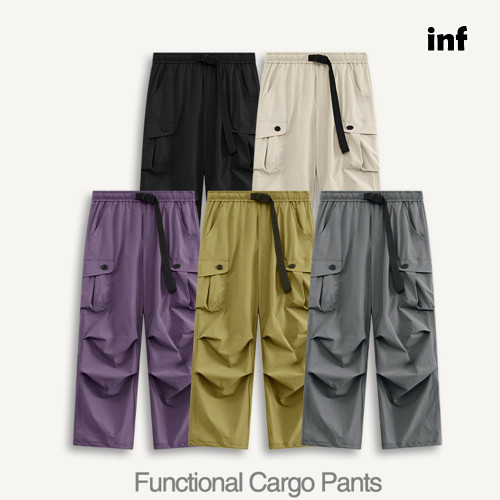 Men Women Functional Cargo Pants Wide Leg Pants Tracksuit Sport Wear Pant Bottoms Trousers Outfits Casual Pants