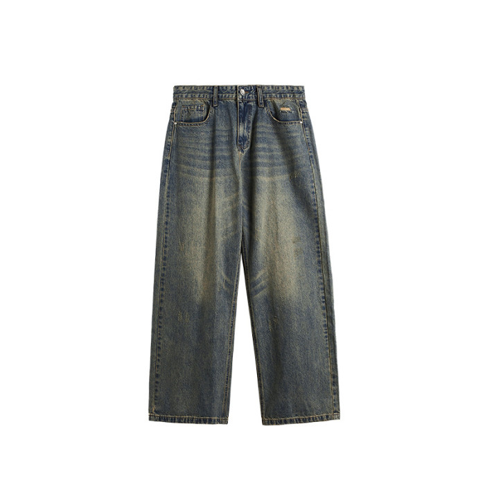 Men Women Wide Leg Jeans Straight Leg Pants Bottoms Trousers Outfits Casual Jeans