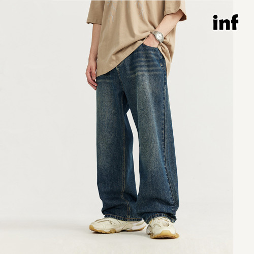 Men Women Wide-leg Jeans Straight Leg Pants Bottoms Trousers Outfits Casual Jeans