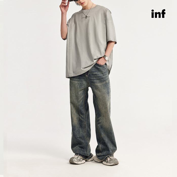 Men Women Wide Leg Jeans Straight Leg Pants Bottoms Trousers Outfits Casual Jeans