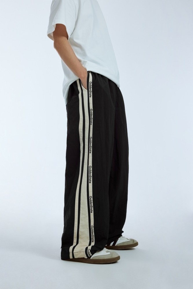 Men Women Retro Contrasting Color Patchwork Wide Leg Pants Sport Wear Pant Bottoms Trousers Outfits Casual Pants