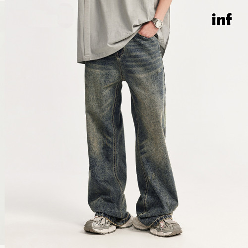 Men Women Wide Leg Jeans Straight Leg Pants Bottoms Trousers Outfits Casual Jeans