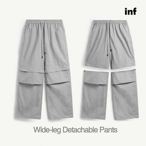 Men Women Wide-leg Detachable Pants Casual Pants Dismantling Pants Multiple Wearing Styles Of Pants Waterproof Casual Straight Leg Pants