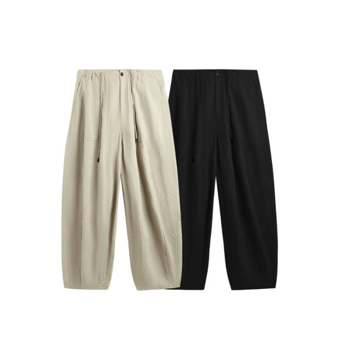 Men Women Wrinkle Washed Wide Leg Pants Sport Wear Pant Bottoms Trousers Outfits Casual Pants