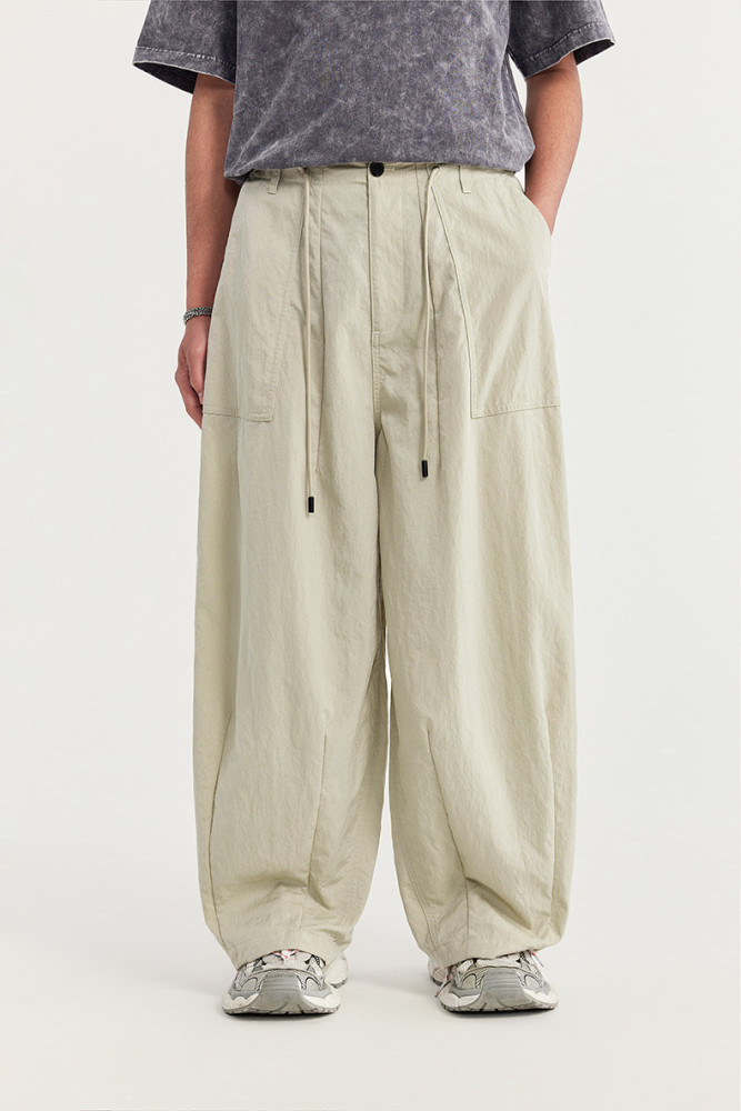 Men Women Wrinkle Washed Wide Leg Pants Sport Wear Pant Bottoms Trousers Outfits Casual Pants