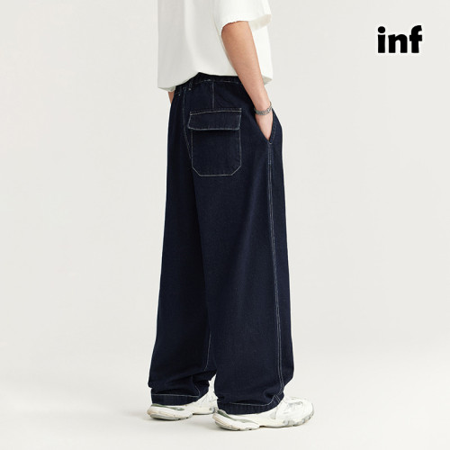 Men Women Wide-leg Jeans Straight Leg Pants Bottoms Trousers Outfits Casual Jeans