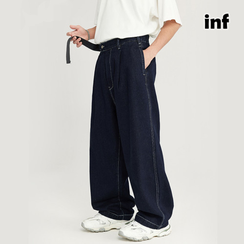 Men Women Wide-leg Jeans Straight Leg Pants Bottoms Trousers Outfits Casual Jeans