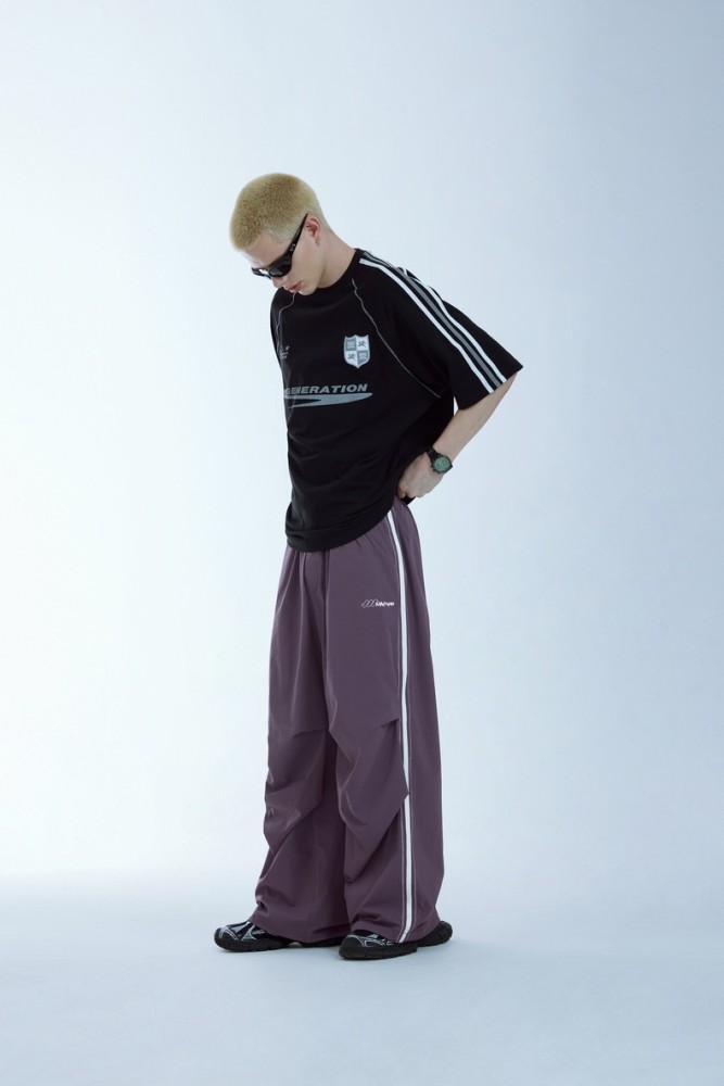 Men Women Open-wire Parachute Wide-leg Pants Trousers Loose Pants Wide-leg Pants Casual Pants