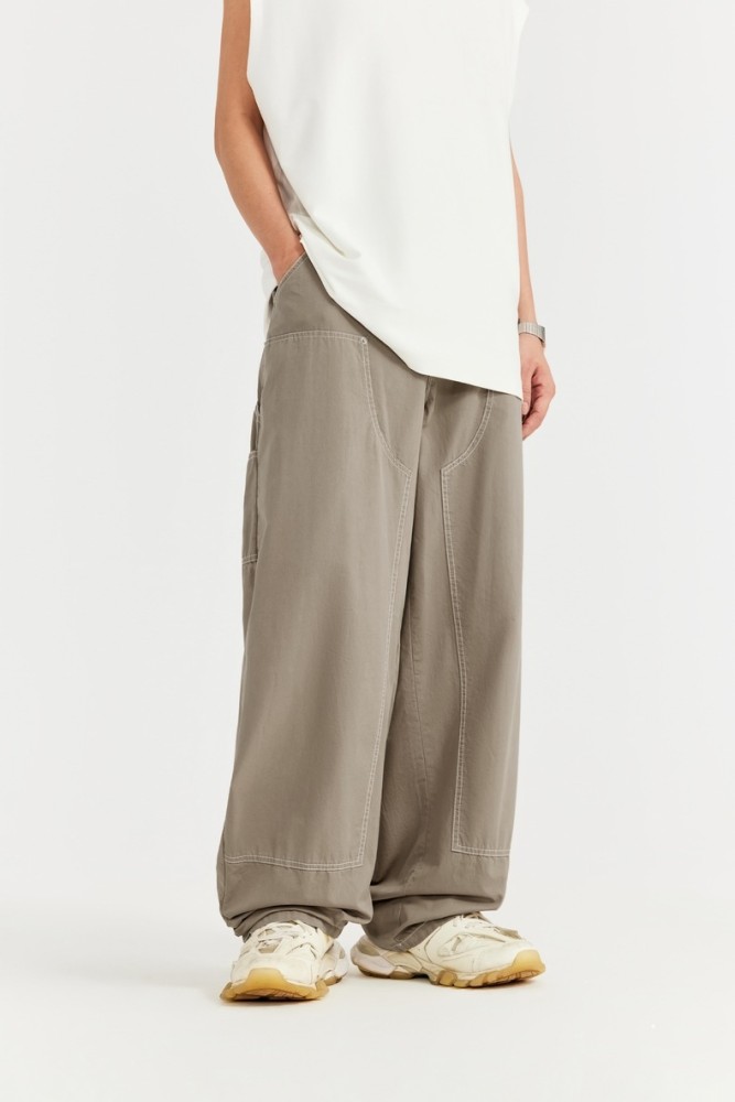 Men Women Washed Logging Pants Trousers Loose pants Wide-leg Pants Casual Pants