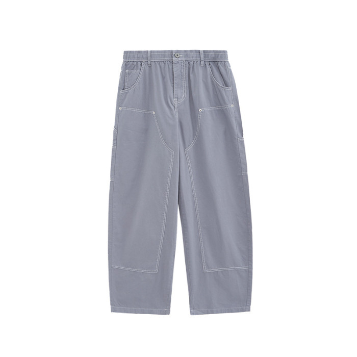Men Women Washed Logging Pants Trousers Loose pants Wide-leg Pants Casual Pants
