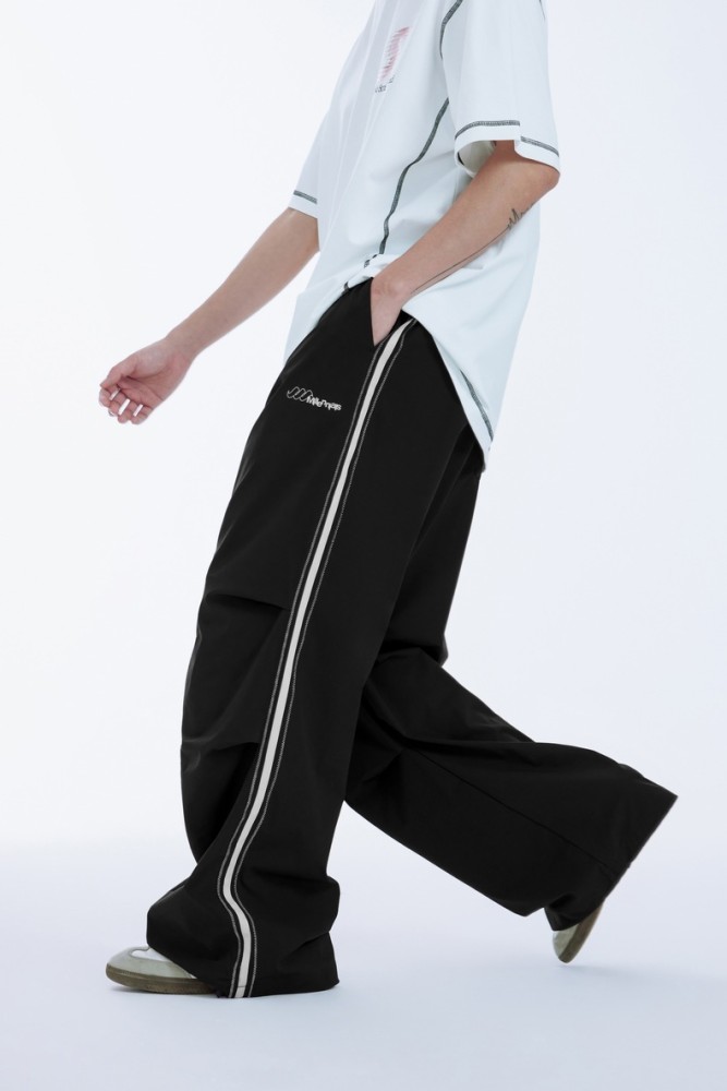 Men Women Open-wire Parachute Wide-leg Pants Trousers Loose Pants Wide-leg Pants Casual Pants