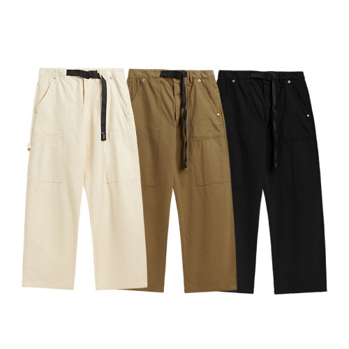 Men Women Patchwork Straight-leg Pants Trousers Loose Pants Wide-leg Pants Casual Pants