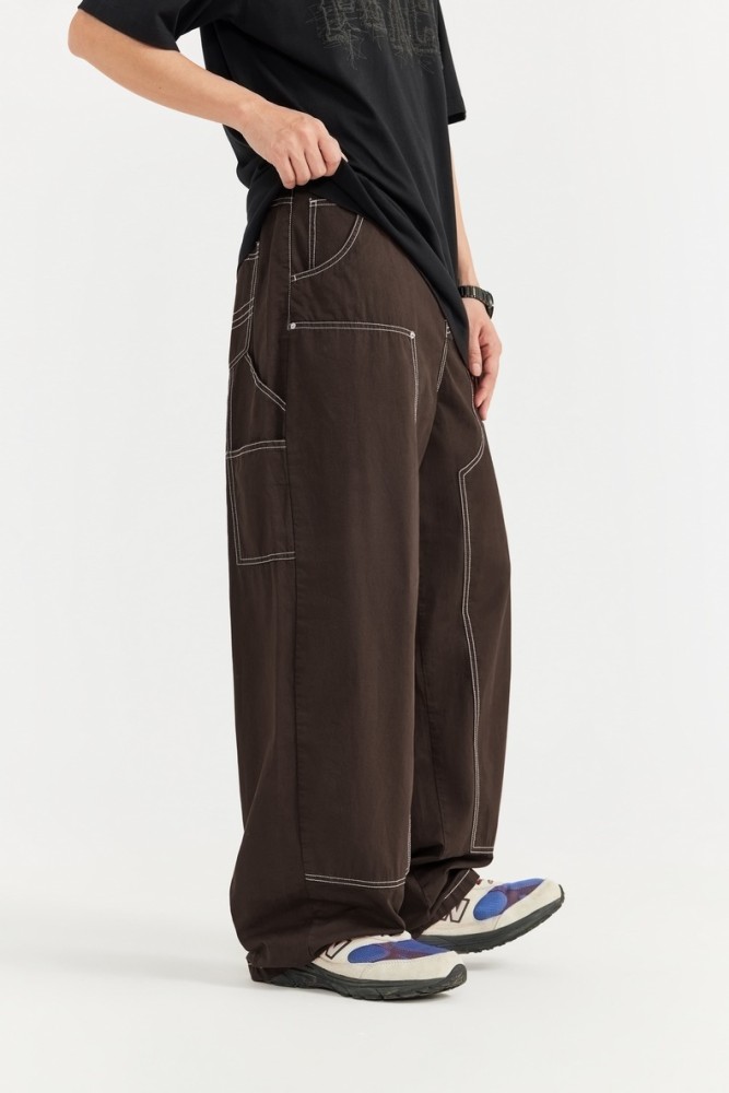 Men Women Washed Logging Pants Trousers Loose pants Wide-leg Pants Casual Pants