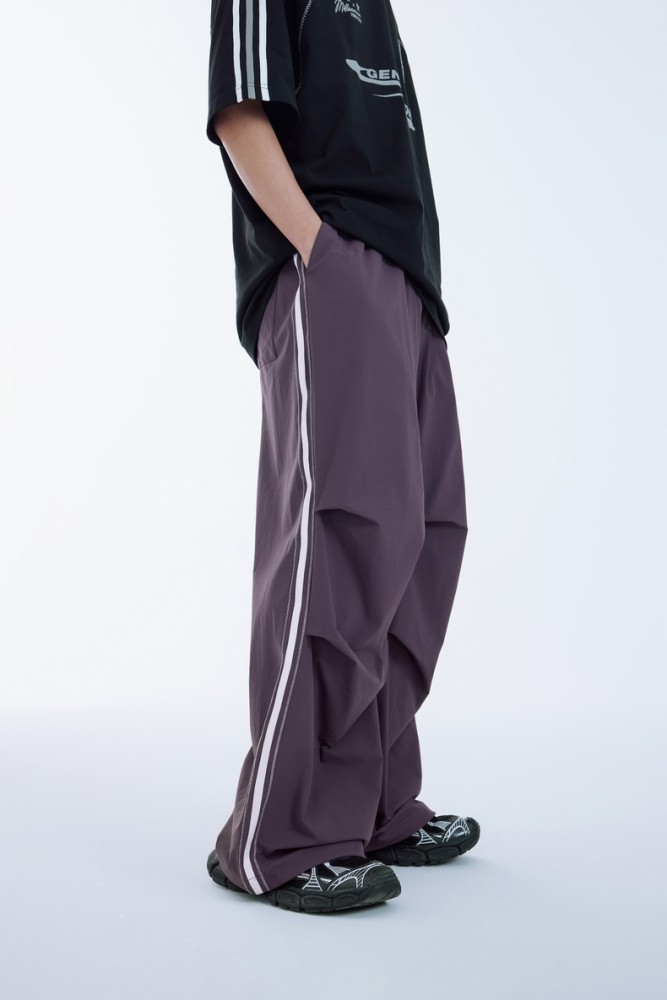 Men Women Open-wire Parachute Wide-leg Pants Trousers Loose Pants Wide-leg Pants Casual Pants