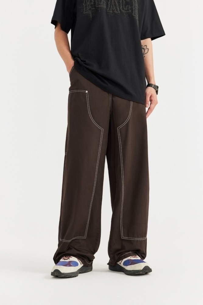 Men Women Washed Logging Pants Trousers Loose pants Wide-leg Pants Casual Pants
