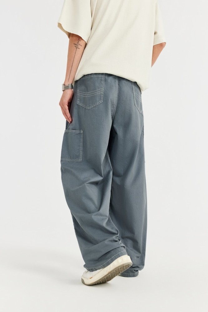 Men Women Washed Logging Pants Trousers Loose pants Wide-leg Pants Casual Pants